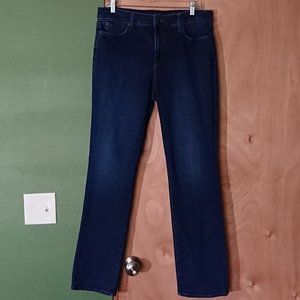 NYDJ Dark Wash Marilyn Straight Jeans Sz 14 EUC